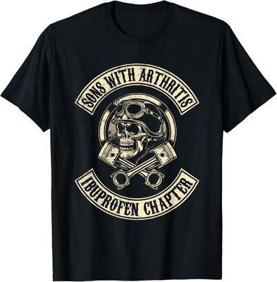 Sons With Arthritis Ibuprofen Chapter Funny Biker Skull T-Shirt Unisex T-Shirt