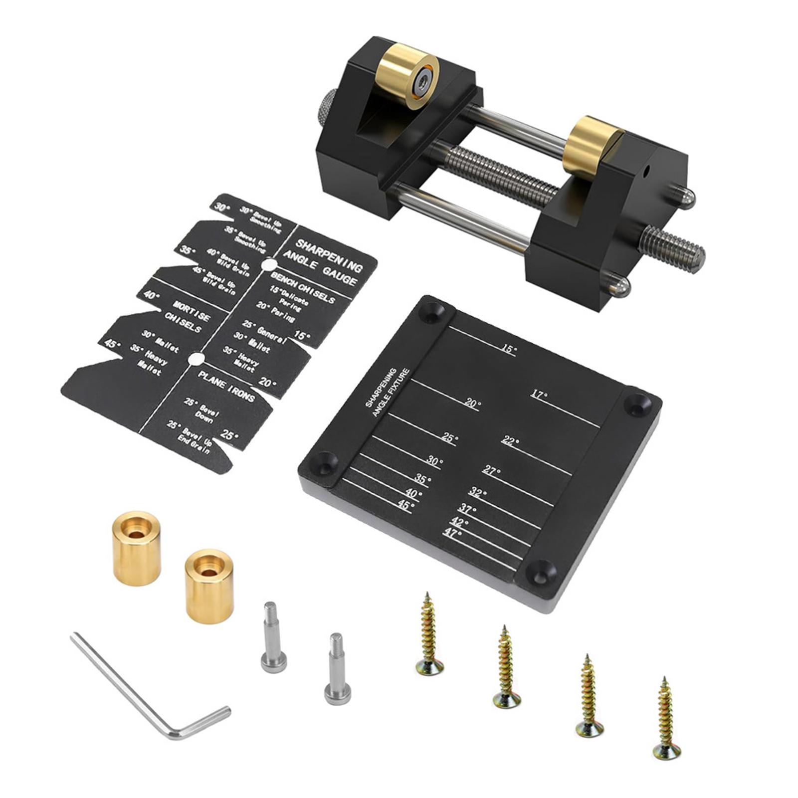 

Chisel Sharpening Jig Holder Guide 15 To 45 Degree Angle Fixture Honing Guide Tool Honing Guide System for Woodworking Chisels чорний