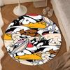 Cartoon rabbit Yellow Bird Round Rug for Livingroom,Bedroom, Palyroom, Chair Rug, Area rug, Circle Carpet, Large Size Fan Christmas gift