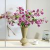 Artificial Flower Realistic Long Stem Fake Flower with Green Leaves Home Office Indoor Outdoor Wedding Party Faux Flower Decoration