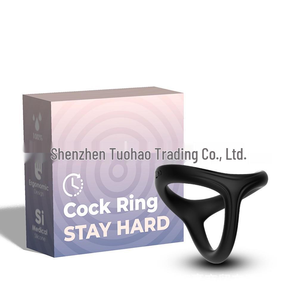 USK-C10 Three-Pronged Silicone Cock Ring for Couples, Restraint Ring, Adult Erotic Toy
