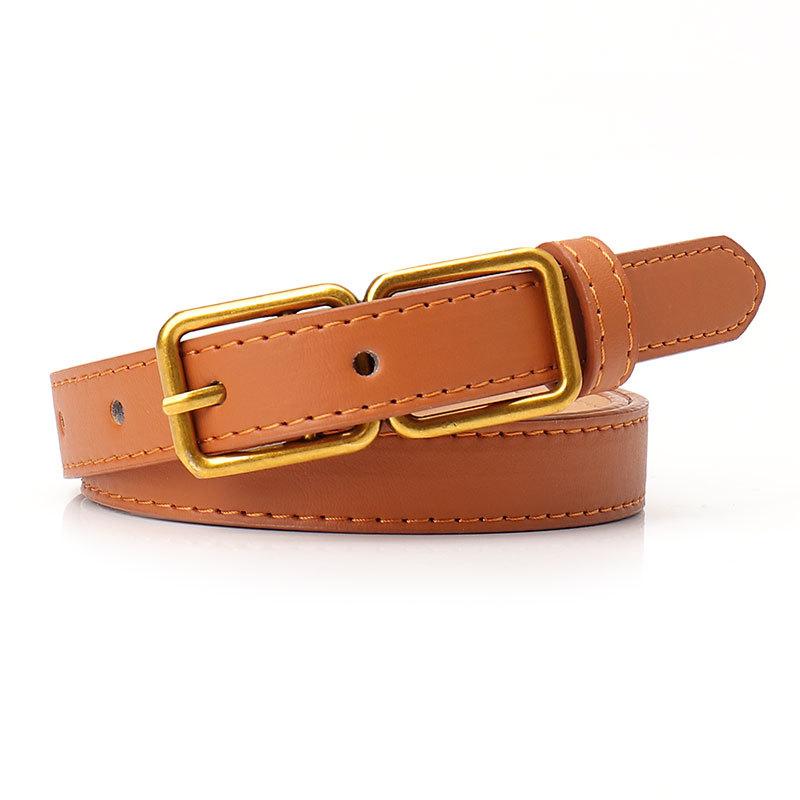 New Light Luxury Two-sided Button Women's Belt Fashionable Versatile Jeans Coat Decorative Belt Korean Style High-end Belt Women's Belt