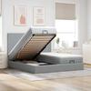 Bed Frame with Mattress - Maison Exclusive - Light Grey - 160x200 Cm - Hydraulic Ottoman Storage