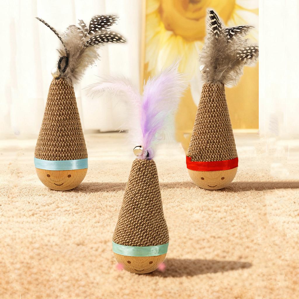 Feathers With Bells Lunatic Doll Interaction Cats Toys Relieving Boredom Pet Toys