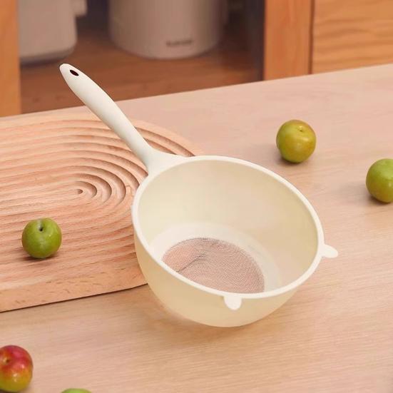 2Pcs Rice Strainer Spoon Fine Mesh Colander for Washing Rice Draining Vegetables Filtering Tea Leaves BPA-Free Plastic Essential Kitchen Tool for