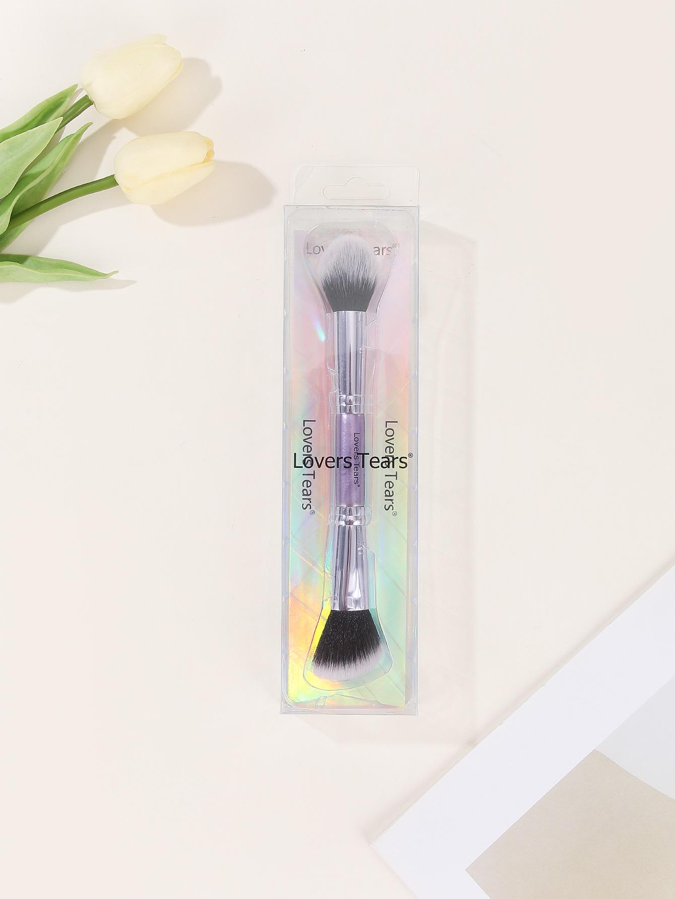 Loves Tears Dual-Ended Makeup Brush: Powder, Contour, Blush - Portable, Soft Bristles