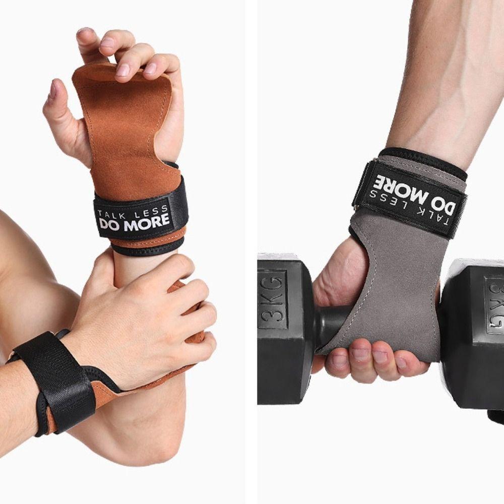 1 Pair Talk Less Do More Sports Wrist Pads Thicken Deadlift Power Straps  Gym/Fitness