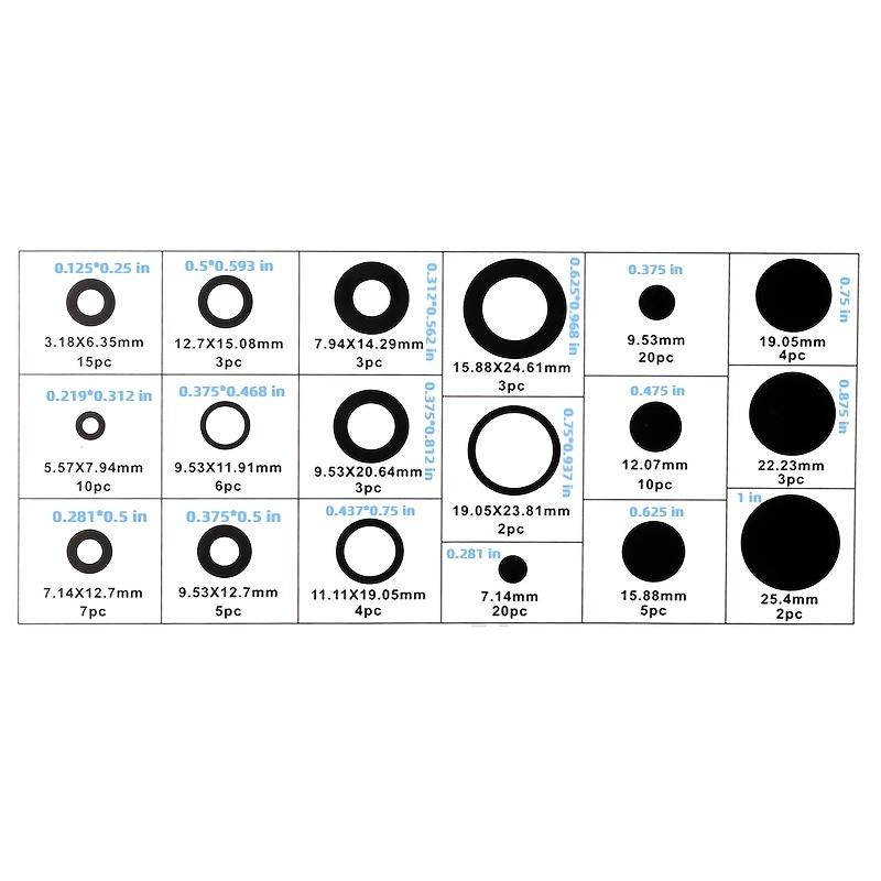 125pcs Rubber Grommet Protective Coil Double-sided Black Rubber Firewall Hole Plug Retaining Ring Car Electrical Wire Gasket