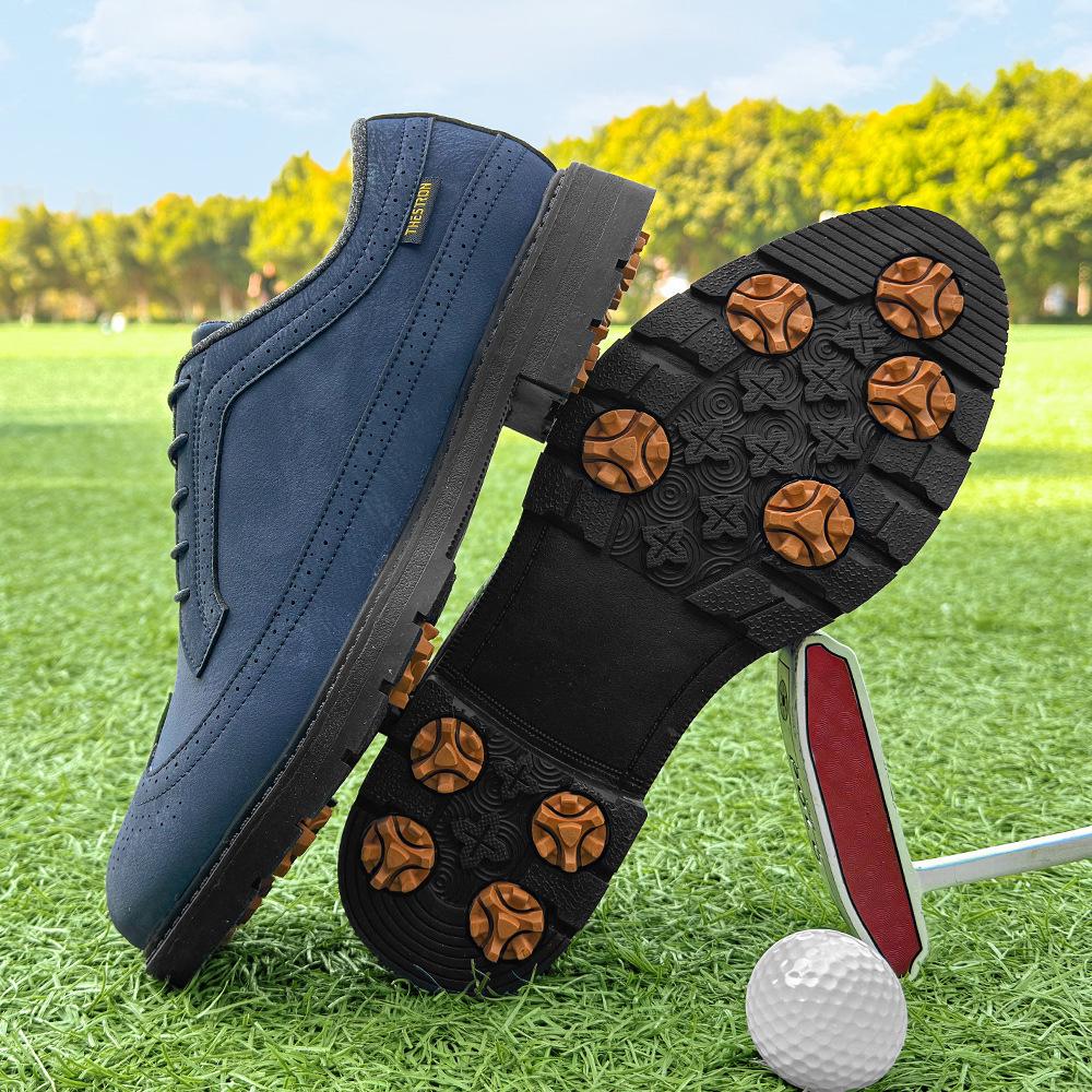 Men's Large Non-slip Spiked Golf Shoes, Size 39-49, Black/White Comfortable Training Footwear