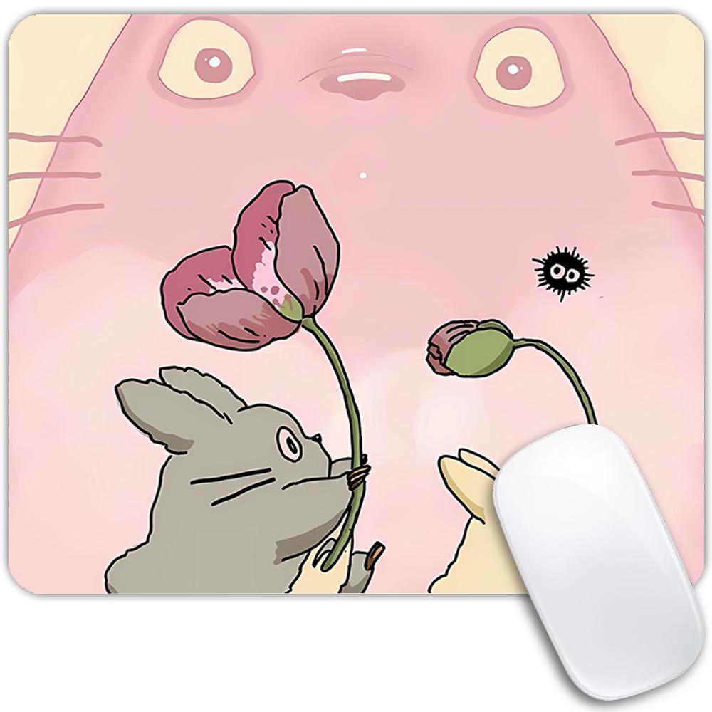 Totoro Anime Mouse Pad Kawaii Miyazaki Cartoon Washable Computer Mouse Pad Anti Slip Base Suitable for Office and Home Use Gift
