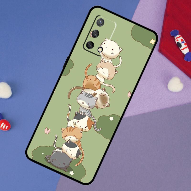Funny Cute Cats Case For Oppo A5 Pro A6 A57 A17 A78 A54 A74 A94 A76 A16 A96 A18 A40 A60 A80 A38 A58 A98 A15