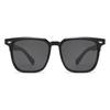 Polarized Square Sunglasses with UV Protection and Wood Grain Legs (Model P891876)