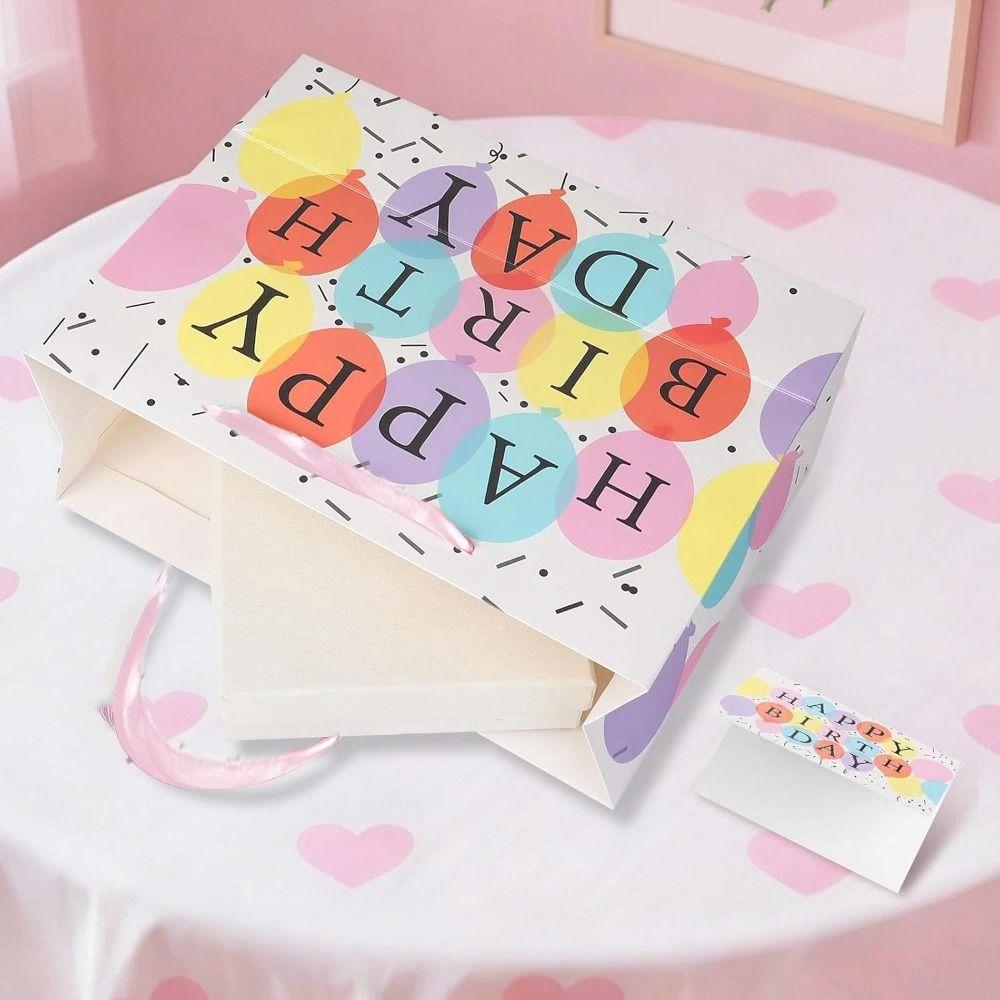 S hedvábným papírem a přáníčkem Dárková taška k narozeninám Dárkové krabičky k narozeninám, na miminko