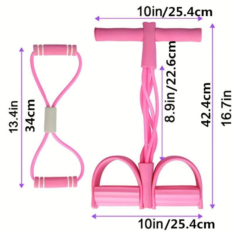 Šestitrubkový posilovač sedů-lehů a břišních svalů s jógovou odporovou gumou a nánožní podložkou