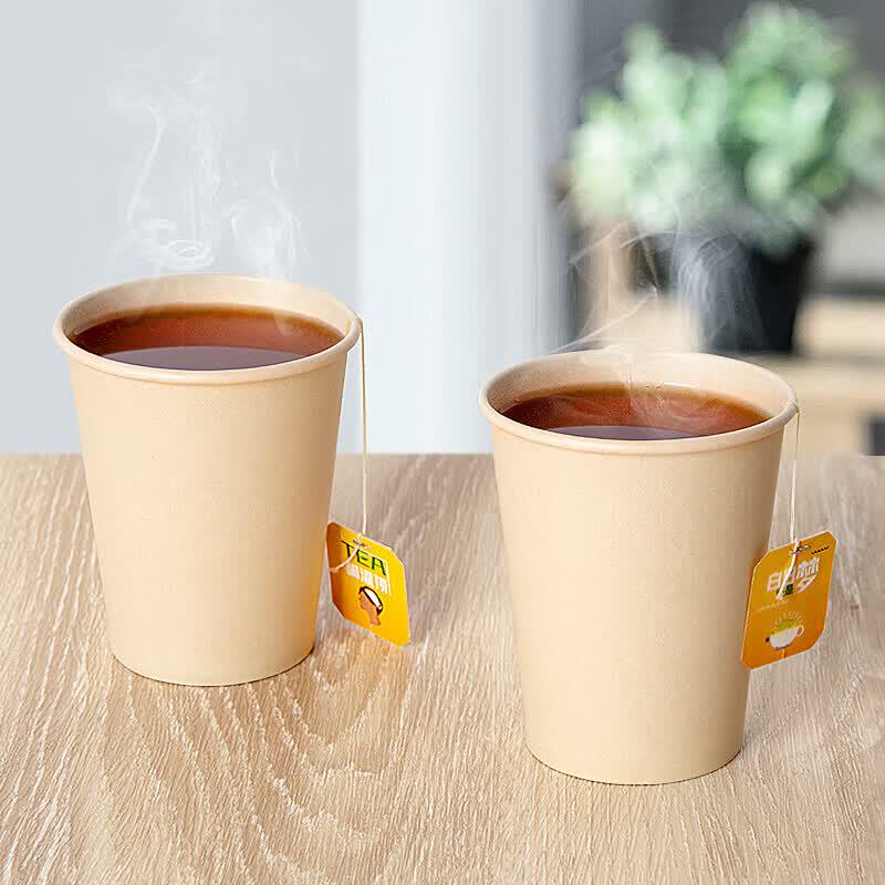 Sodolike 9oz Disposable Bamboo Pulp Paper Cups
