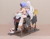 Chinese Style Cheongsam Rem and Emilia Figure Model Ornament