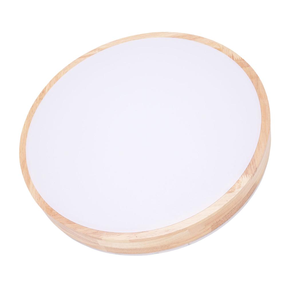 LED Flush Mount Ceiling Light Wooden 3000K to 6500K Dimmable Round Ceiling Light Fixture with Remote Control for