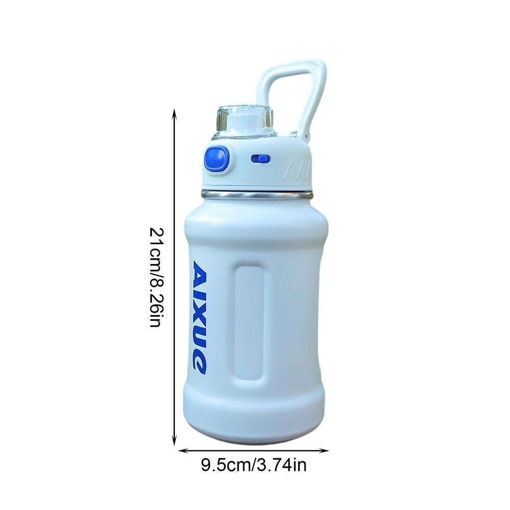 Insulated Stainless Steel Water Bottle Water Bottle For Sports Gym Leakproof Wide Mouth Bottle For Hot Cold Drink With Straw Lid