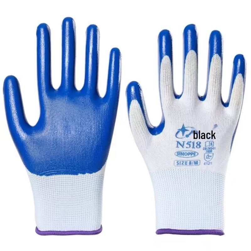 XINGYU N518 Nitrile Dipped Wear-Resistant Work Gloves (60 Pairs)