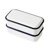 Takenaka Retro Moda Square Lunch Top Bottom 275ml Box, Navy, 275ml,