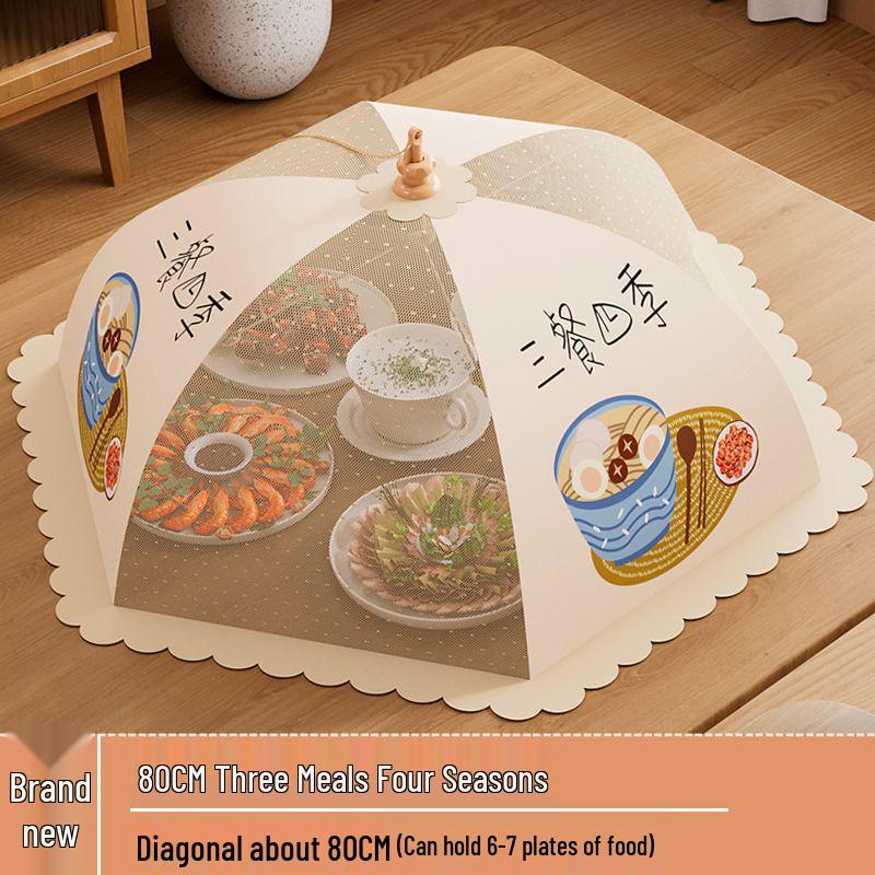 Foldable Dust & Flyproof Food Cover - Perfect for Dining Table & Leftovers Standard