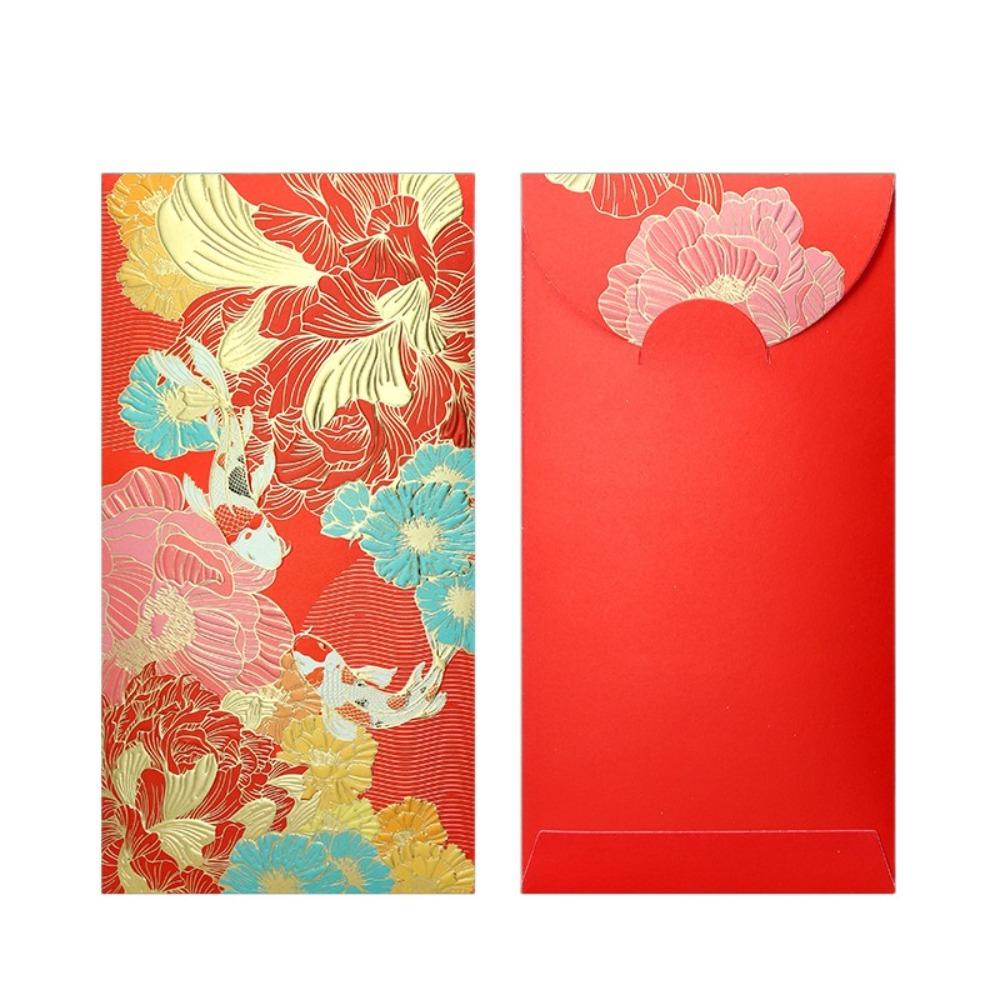 Embossed Lucky Money Bag Hot Stamping HongBao Household Chinese New Year Red Envelopes  Kids