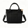 KIRVAN Small Mini Tote with Divider and Zipper Plain Suitable for and Women's Bag, Canvas, Closure, Lightweight, Self-Standing, Design, Outdoors,