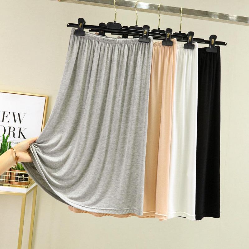 CCC Women's Black Half Slip Skirt - Summer Lining, Anti-Transparent, Safety Inner Wear