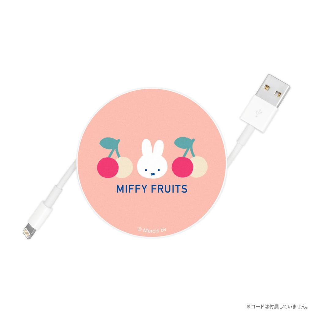 Gourmandies Miffy Fruits Cord Reel Case, Cherry, MF-590A