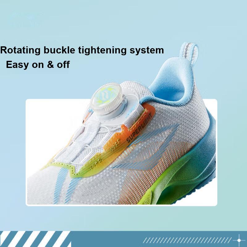Li Ning Barn Ultra Lätt 21 Tyg Lätt Hög Motståndskraft Hållbar Snabb Lätt att Ta På Av Låg Topp Casual Skor Barnsneaker YKAU008-1