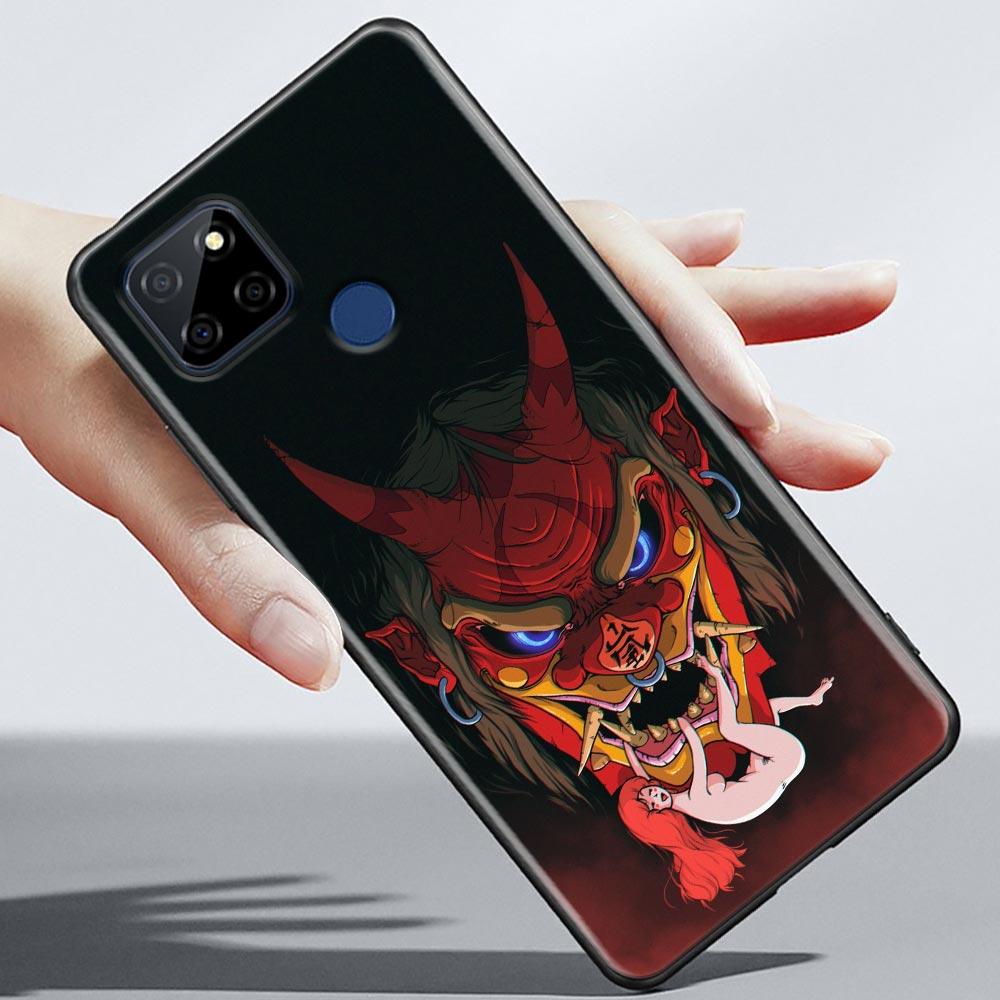 Red Sun Japanese Samurai Demon Art Anime Case For Realme C21Y C21 C25 C20 C15 C12 C11 C1 GT Master Neo Neo2 5G Funda Capa  Cases