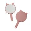 Handmade Cat Ear Makeup Mirror & Comb Set - Portable Two-in-One Design, Customizable Logo Option