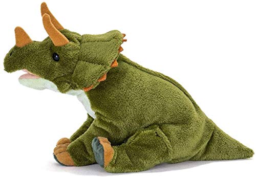 Colorata Triceratops Plush Toy (S Size/Sitting Series) Soft Touch/Realistic (Dinosaur Plush Toy) Dinosaur Toy Doll/Birthday Gift Present (Twice Checke