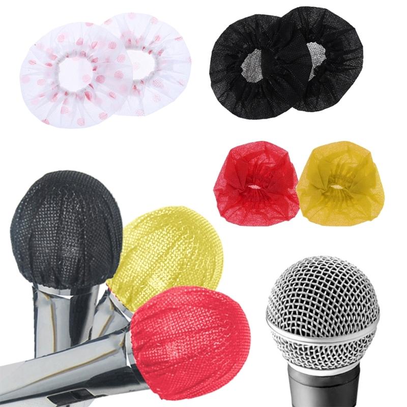 Disposable Non-woven Microphone Cover Mic Windscreen for Most Handled Microphone Clean Non-woven Fabric Mic Covers
