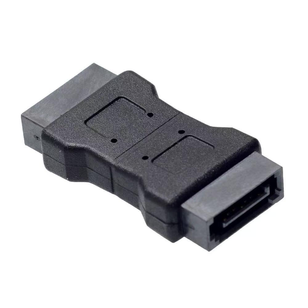 

7Pin SATA Male to Male Converter for Computer PC Data Converter Plug Adapter Straight Angle 7P Serial ATA Jack Connector Coupler