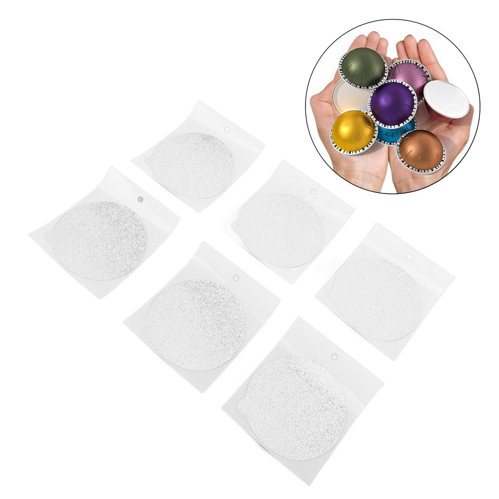 62MM Disposable Coffee Capsule Self Adhesive Seal Lids Aluminum Foil Recyclable Coffee Pods Covers