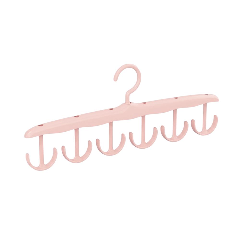 Multi-Hook Rotating Hanger Wave Hook Coat Rack Clip Multi-Functional Hanger Home розовый