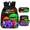 3Pcs/set Garten Of BanBan Backpack Anime Game School Bags Boys Girls Bookbag Cartoon Large Capacity Children Schoolbag Mochila