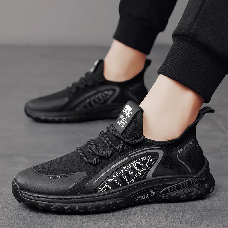 Fashion Mens Lightweight Mesh Breathable Casual Sports Shoes Summer Soft Sole Comfortable Anti Slip Outdoor Running Shoes Male Sneakers