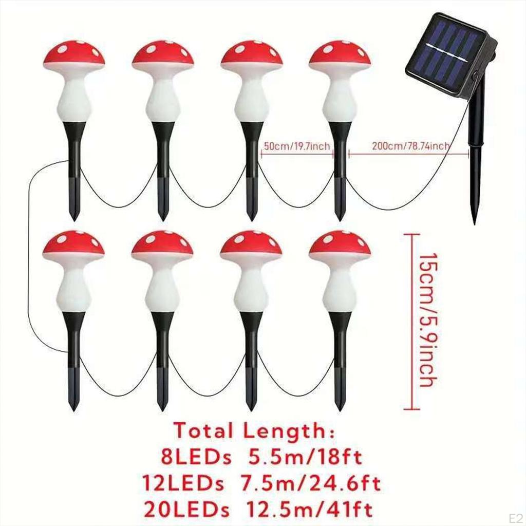 Garden Mushroom Lamp Accessories Art Gardening Gifts Pathway Light Landscape Ornament for