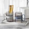 Light Luxury Minimalist Couple's Toothbrush Holder and Water Cup with Handle