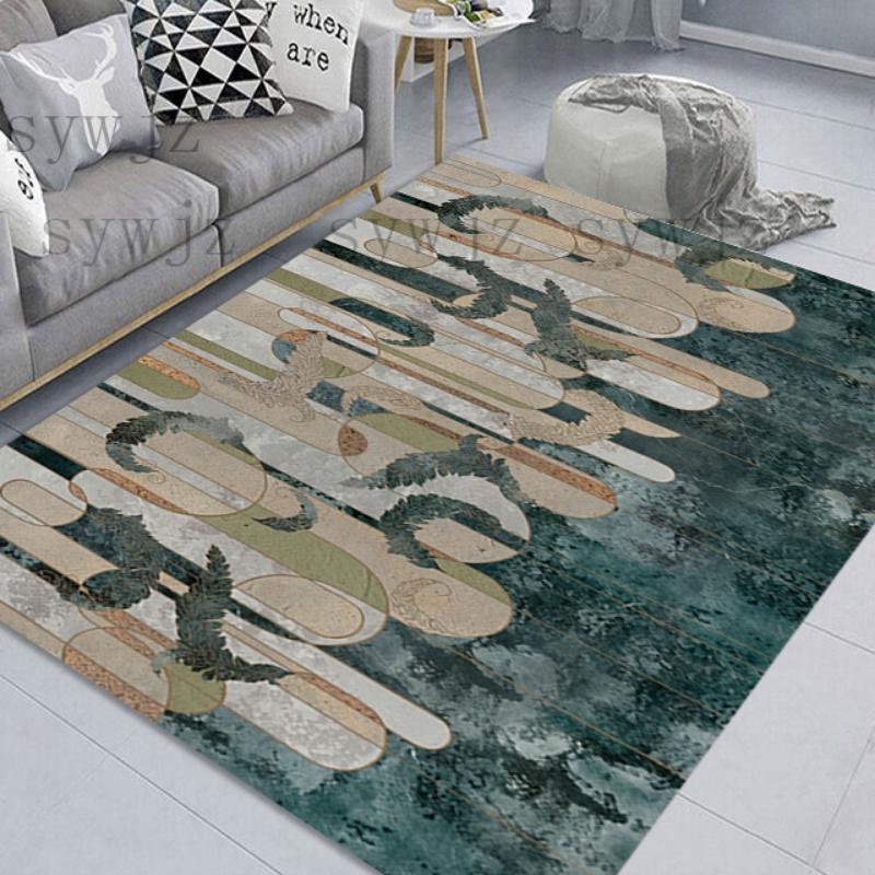 Fashion Geometric Retro Home Living Room Carpet Bedroom Room Decoration Non -Slip Floor Mat Room Bedroom Corridor Porch Door Mat