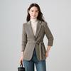 Women's Wool Blend Waist-Cinching Blazer
