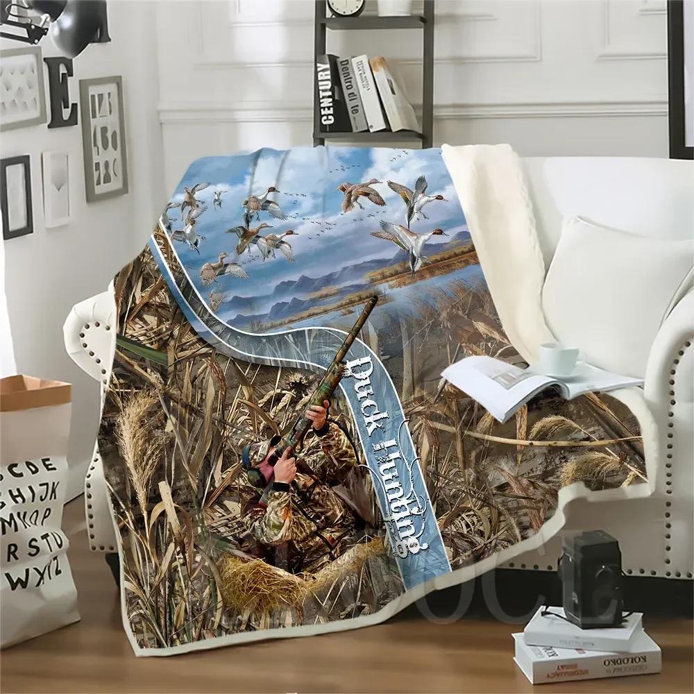 Coperta Ispessita Caccia al Cinghiale Maiale Stampata Coperte da Lancio per Letti Peluche Soffice Adolescente Decorazione Casa Biancheria da Letto Piumino per Adulti