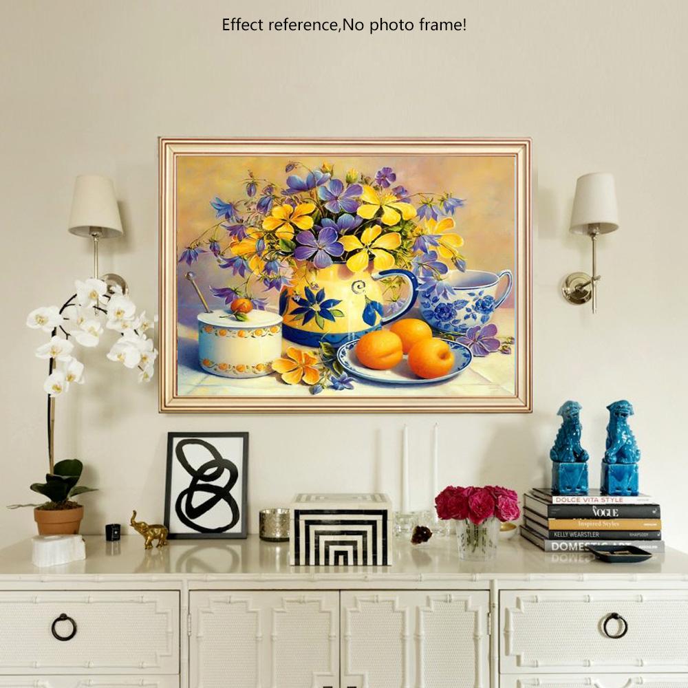 DIY Diamant Stickerei Blumen voller quadratischer Strasssteine ​​Mosaik 5D Diamant Malerei Kreuzstich