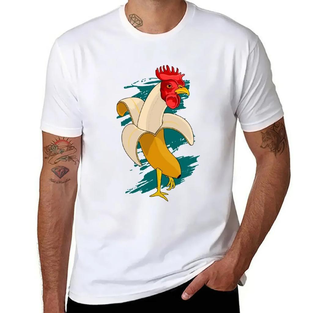 Chicken Banana Farming chickens T-Shirt quick-drying quick drying vintage anime shirt boys animal print shirts graphic tee men