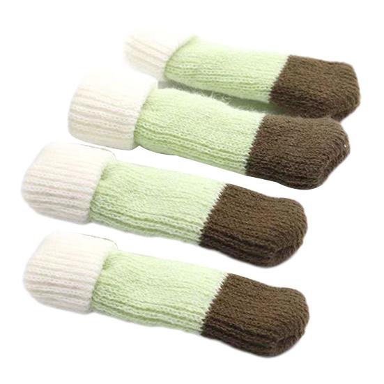 4 Pcs Knitted Chair Leg Covers Elastic Furniture Leg Protectors Non Slip Table Feet Covers Chair Leg Booties for Floor Protection Reduce Friction