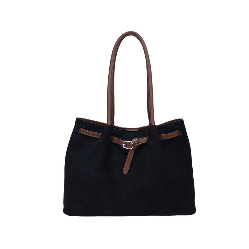 Suede large-capacity tote bag women's new trendy high-end shoulder bag going out to work commuter bag