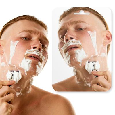 Fogless Shower Mirror Shower Makeup Shave Mirror with Hook Frameless Shower Mirror Shatterproof Bathroom Accessories