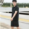 Li-Ning Skin-Friendly Comfortable Breathable Short Sleeve Sweat-Absorbing Versatile Shorts Casual Sports Set Unisex sets GKMB183-1